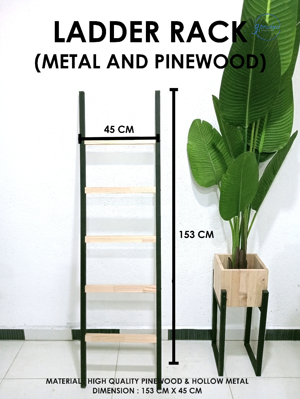 METAL LADDER TOWEL & METAL RACK | RAK TUALA TANGGA HIASAN | HOME DECO ...
