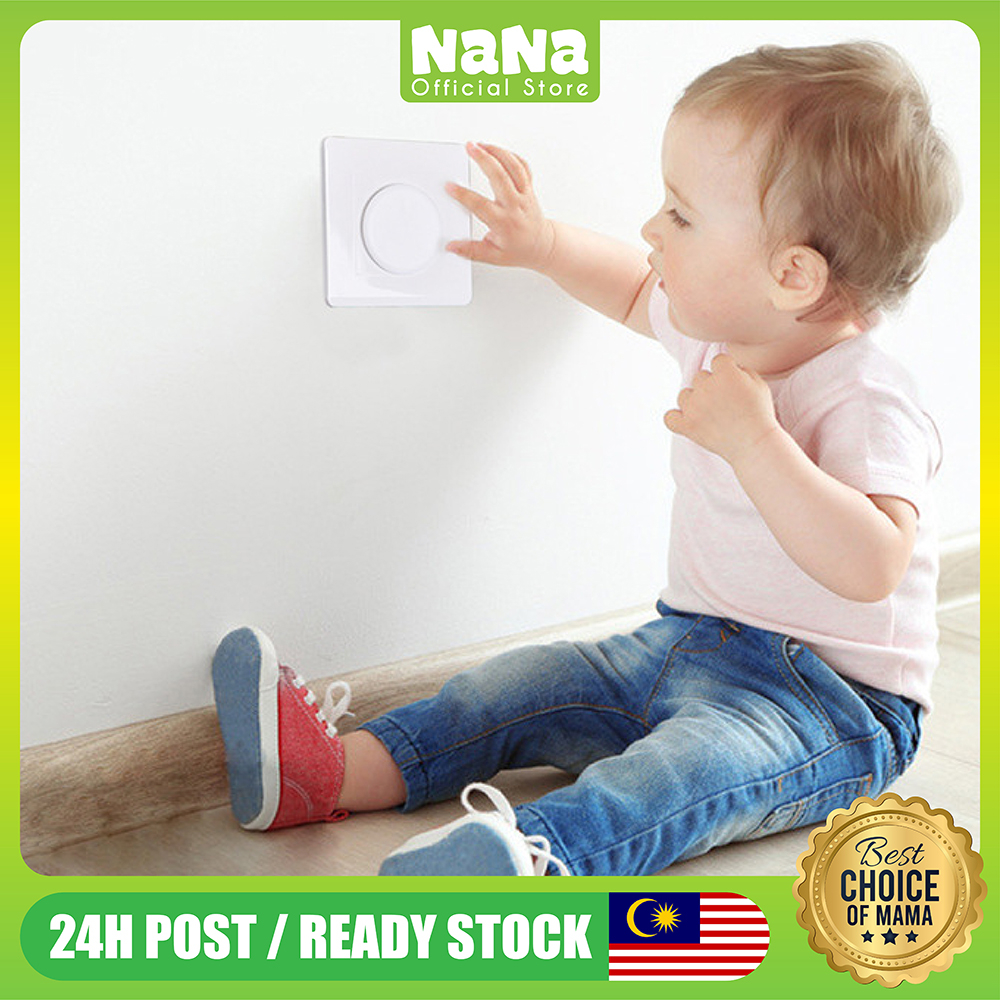 【New Version】NANA UK Plug Socket Cover Baby Kid Children Safety 3 Pins ...