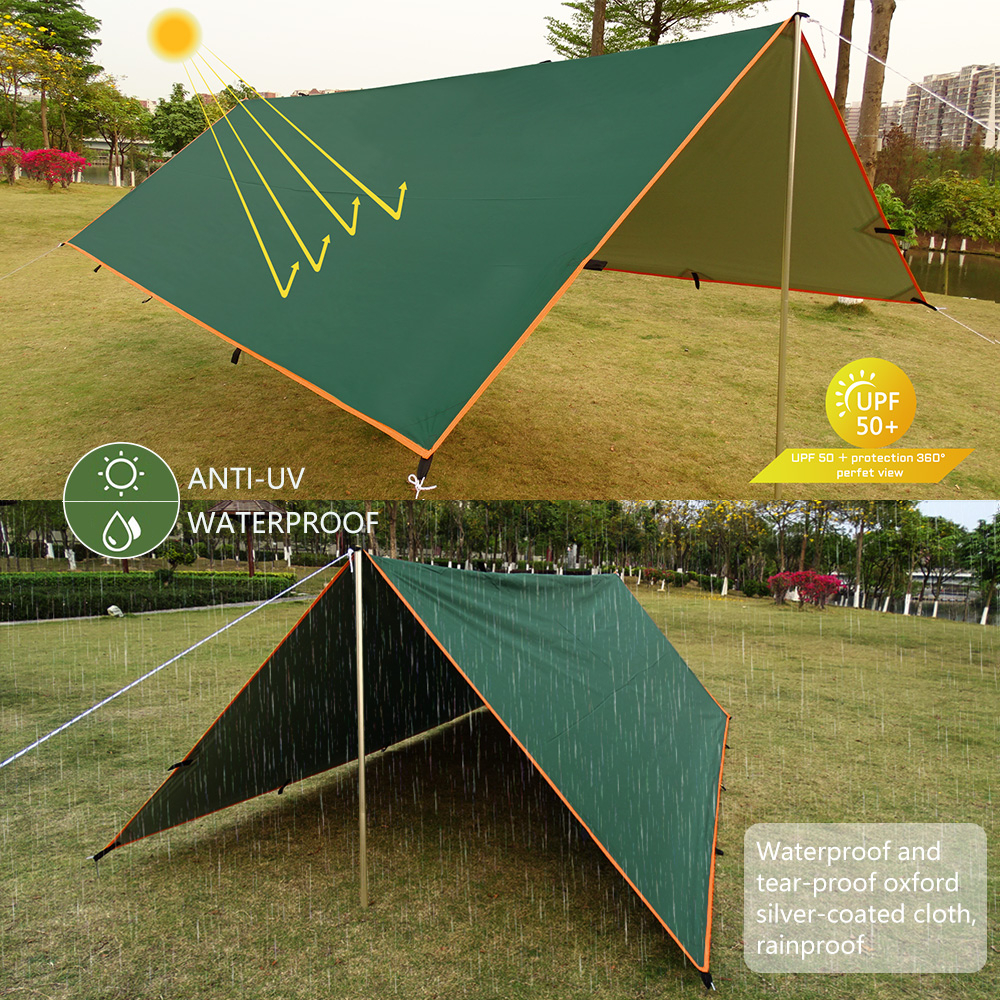 set】 Flysheet Waterproof Groundsheet Camping Tarp Shelter
