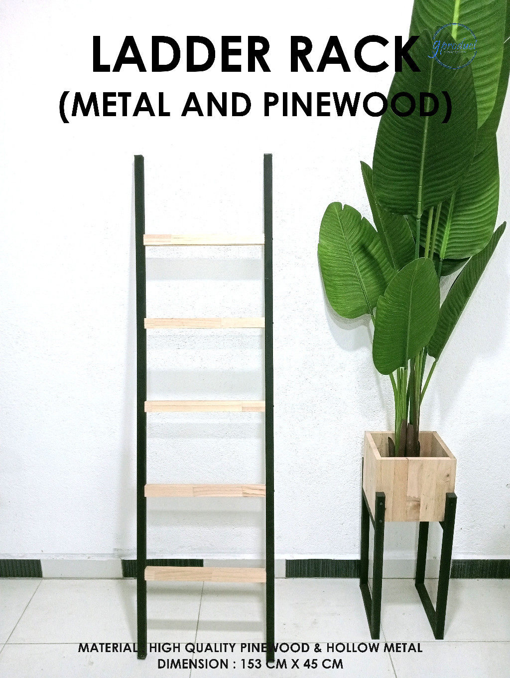 METAL LADDER TOWEL & METAL RACK | RAK TUALA TANGGA HIASAN | HOME DECO ...