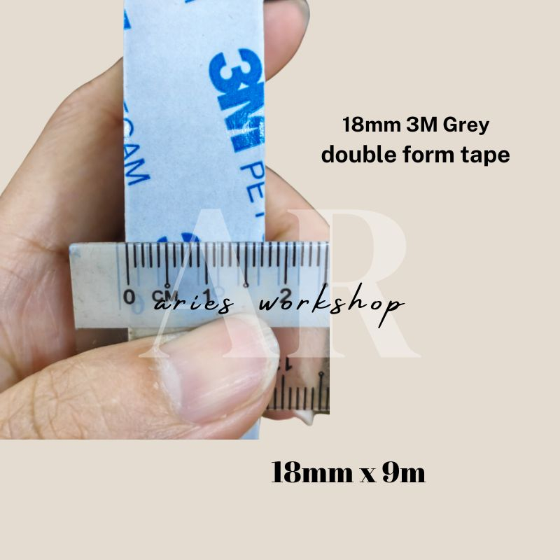 3M Double Sided Tape / PE Foam Tape 1600TG 12mm/18mm /24mm X 9m / grey ...