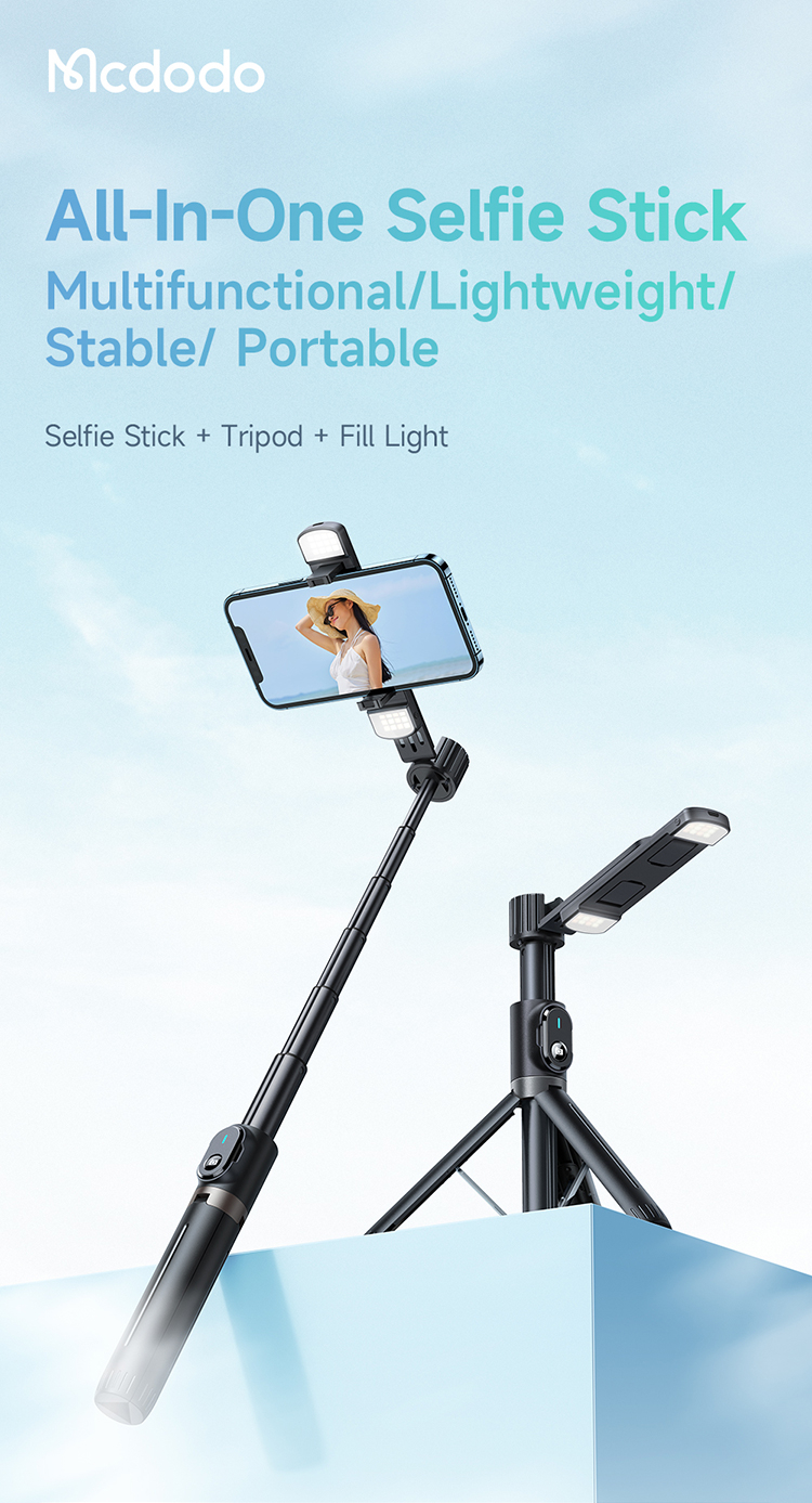 Mcdodo SS-1781 Wireless Selfie Stick with Single Lamp