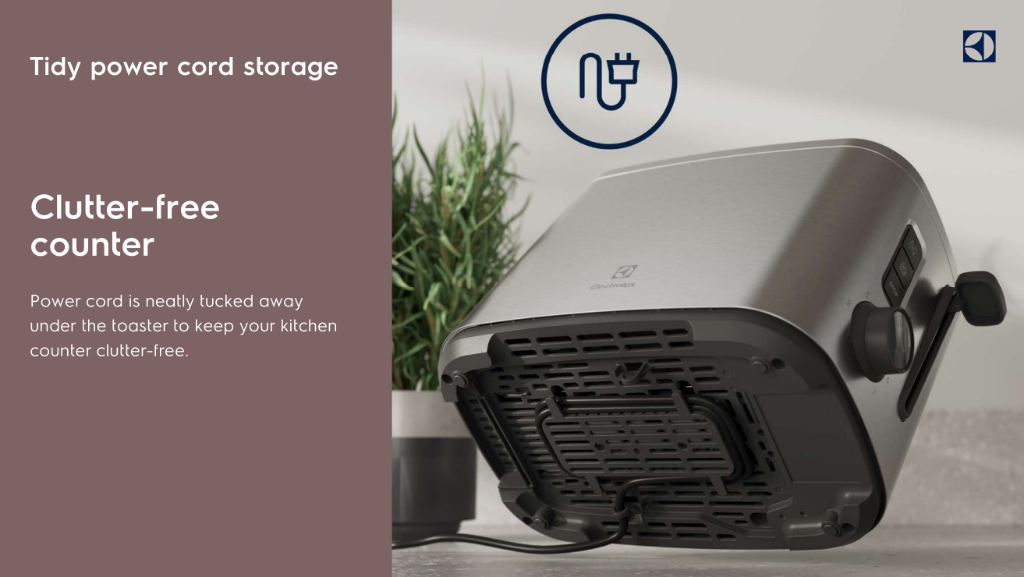 Electrolux 2 Slice Toaster with 7 Heat Levels E2TS1100W ETS1303W BT