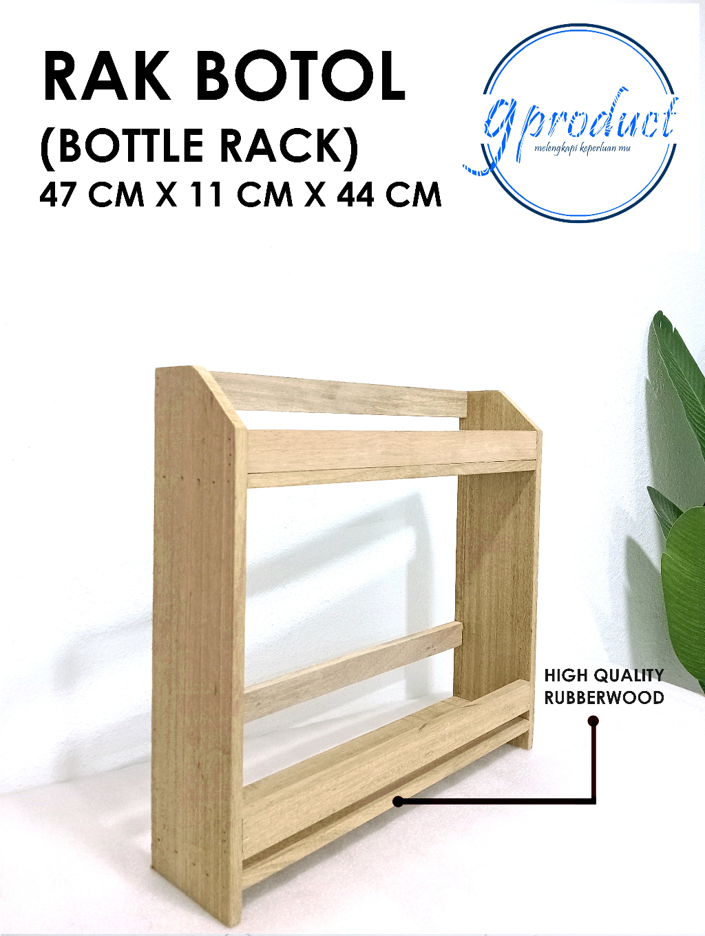 RAK BOTOL | BOTTLE RACK | WOOD | KAYU | KITCHEN | DAPUR | SIMPLE ...