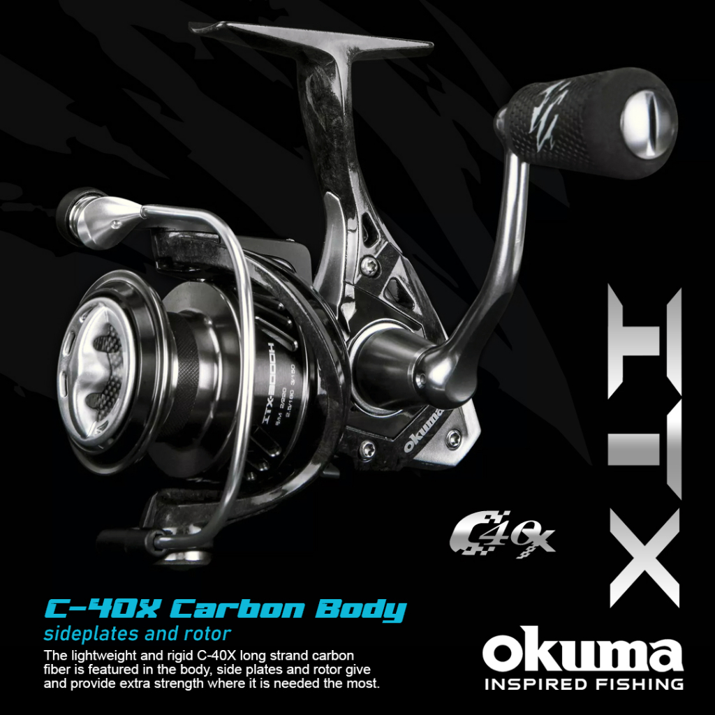 HIgh Speed) Okuma ITX Carbon Spinning Fishing Reel Mesin PancingMax Drag  3-10kg Saltwater Freshwater 8kg Maxdrag