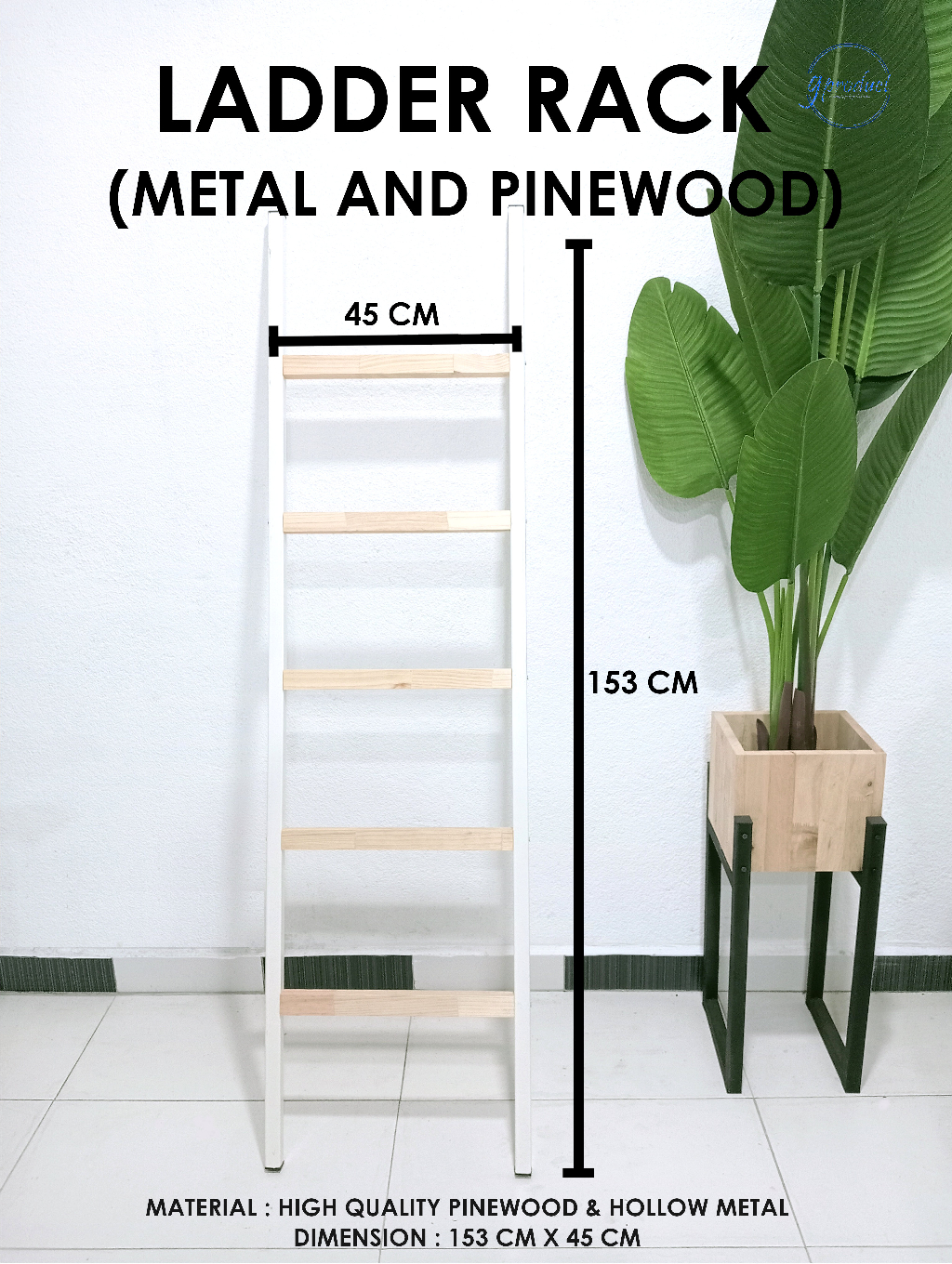METAL LADDER TOWEL & METAL RACK | RAK TUALA TANGGA HIASAN | HOME DECO ...