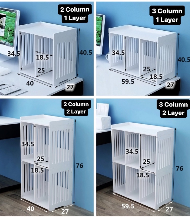 DIY Rak Buku Ikea Style Bookshelf Furniture Office Rack File Stationery
