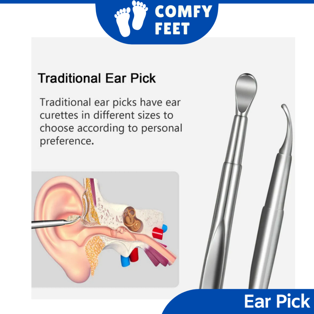 Ear Pick Set Pengorek Telinga Korek Telinga Besi Stainless Steel Tool ...