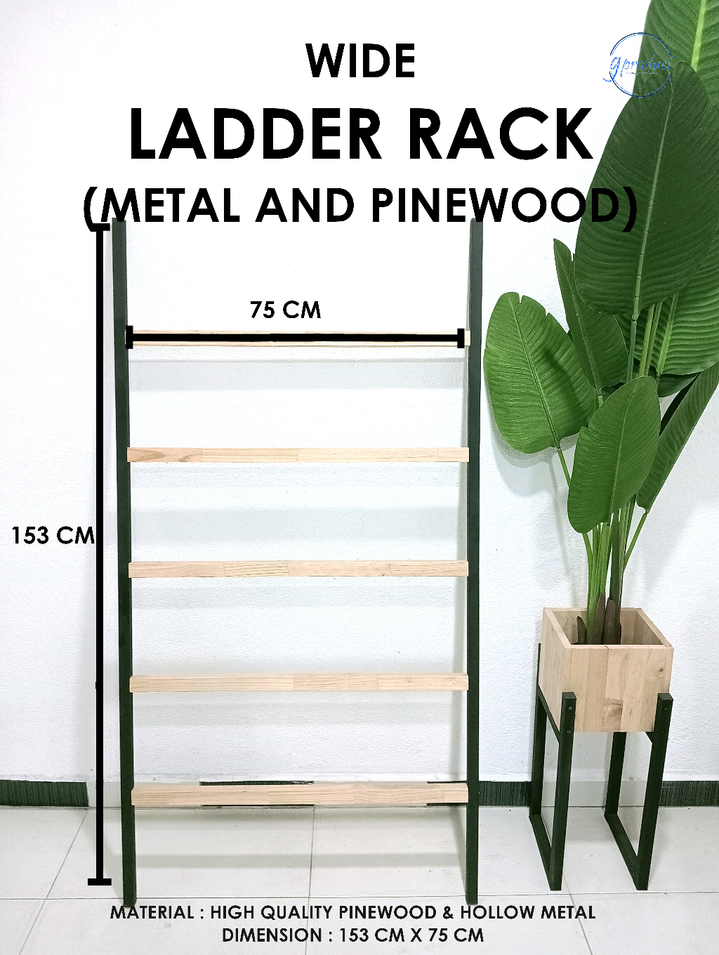 METAL LADDER TOWEL & METAL RACK | RAK TUALA TANGGA HIASAN | HOME DECO ...