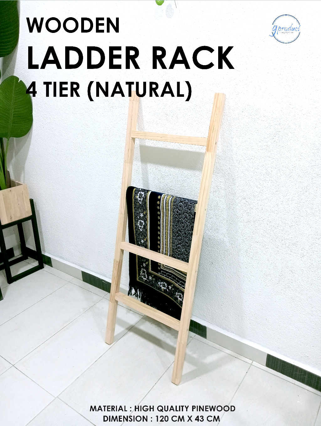 RUSTIC LADDER TOWEL RACK | RAK TUALA TANGGA HIASAN | HOME DECO | DEKO ...