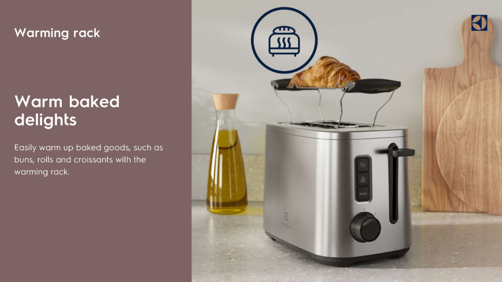 Electrolux 2 Slice Toaster with 7 Heat Levels E2TS1100W ETS1303W BT