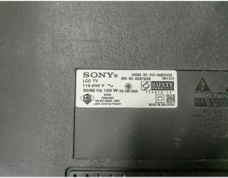 Tableau De Boutons (clavier) Pour Télécommande Sony KDL-40BX450 - Occasion