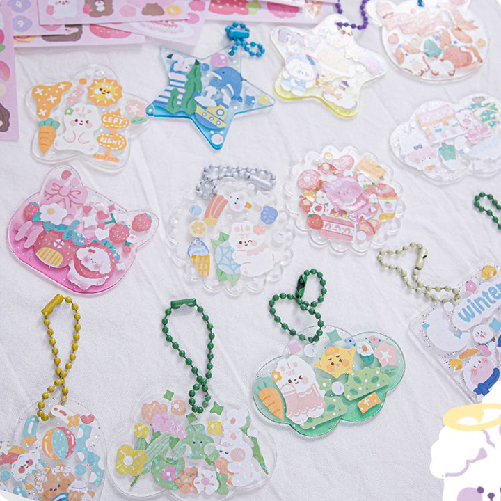 Guka Sticker Set Cream Glue Goo Card Set DIY Craft & Art Keychain ...