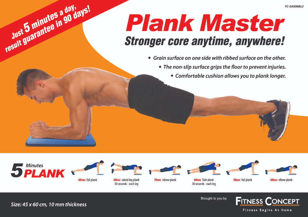 Fitness Concept: Exercise Mat Plank Master | Shopee Malaysia