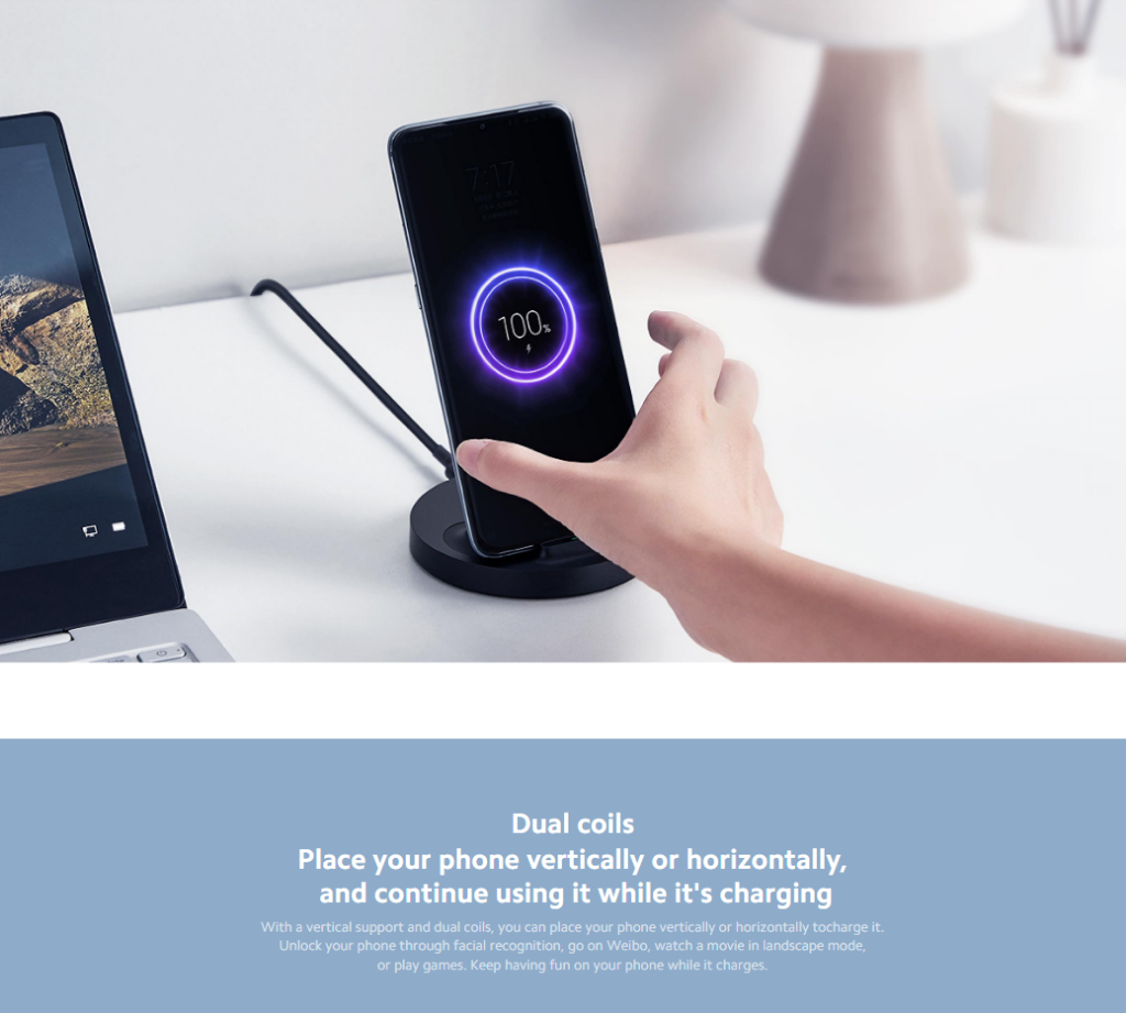 Xiaomi Mi 80W | 55W | 50W | 30W | 20W Wireless Charging Stand Universal ...