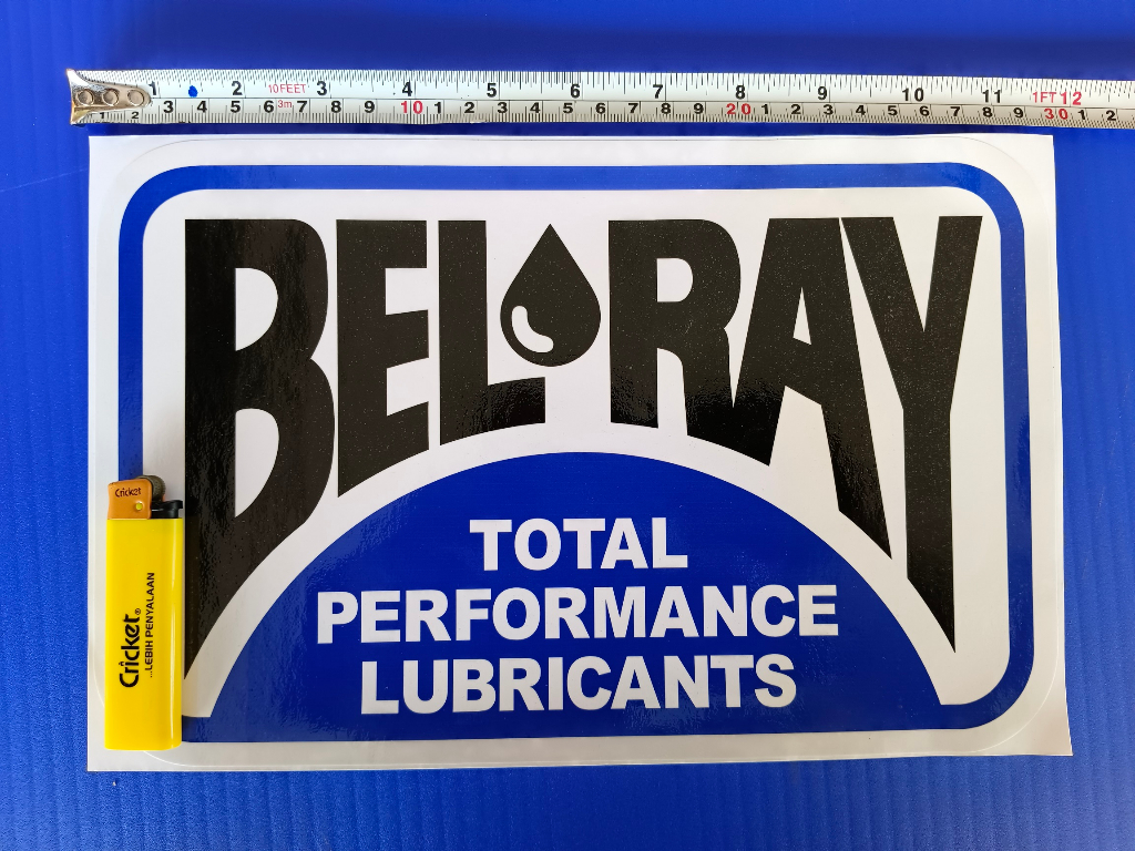 Sticker Bel Ray Oil Motor Car BelRay Sticker Waterproof HP Latex Print ...
