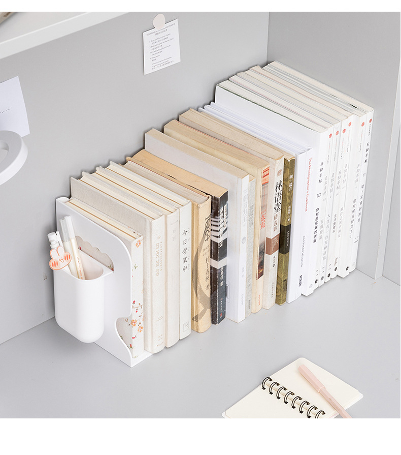 Expandable Book Stand Adjustable Bookend With Pen Holder book end stand ...