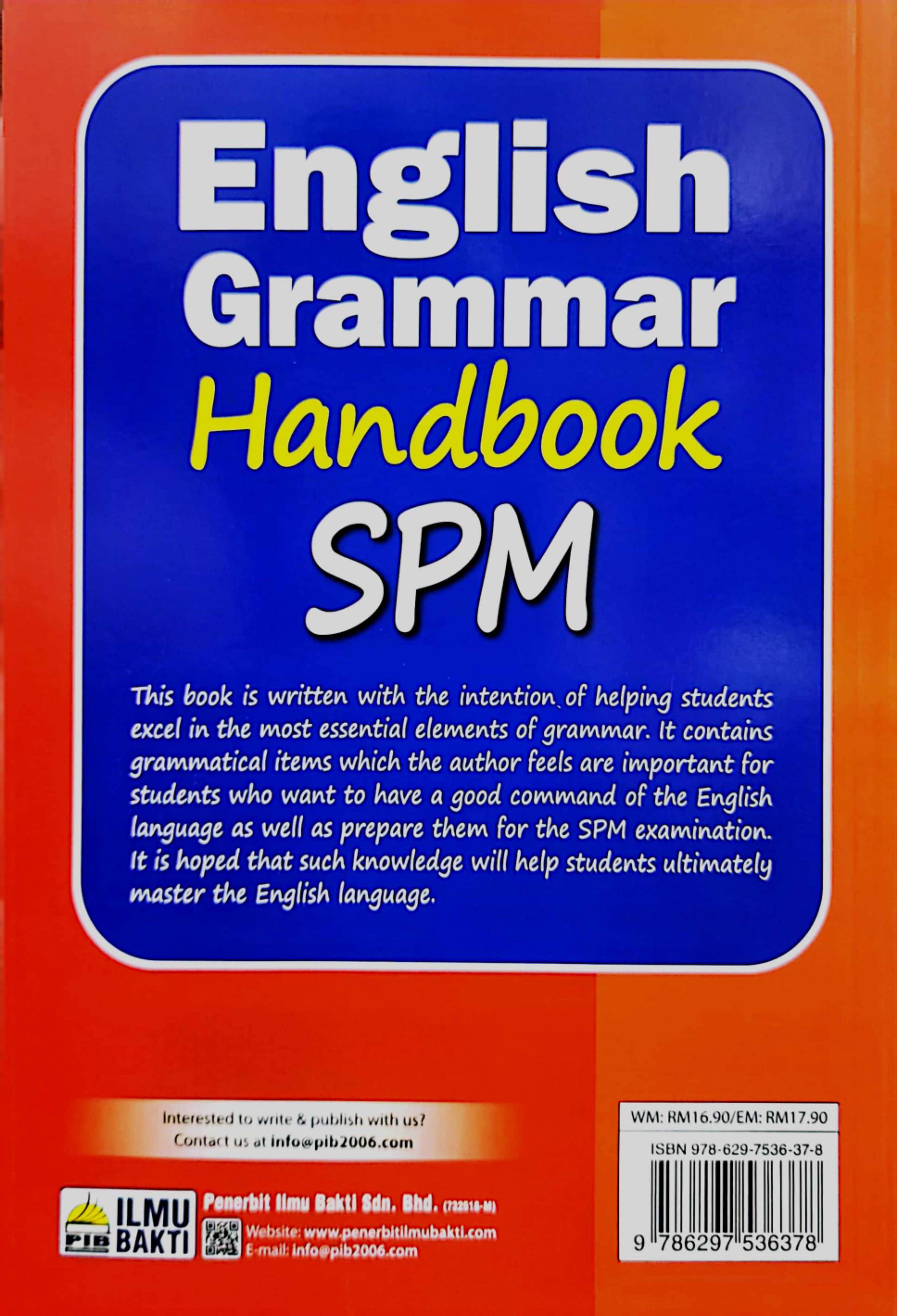 BUKU RUJUKAN / NOTA - ENGLISH GRAMMAR HANDBOOK SPM 2023 (PENERBIT ILMU ...
