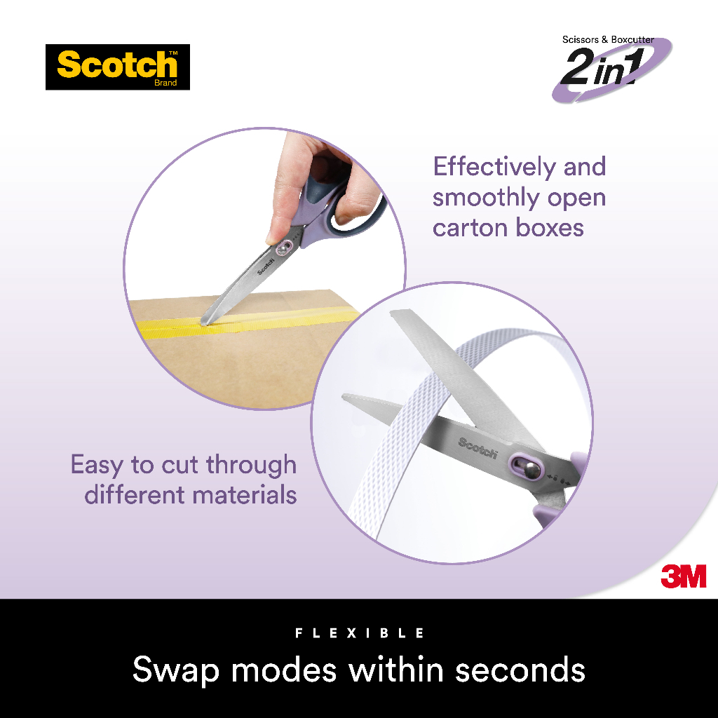 3M Scotch Non-Stick / Stainless Steel 2 in 1 Unboxing Scissors (7-inch ...