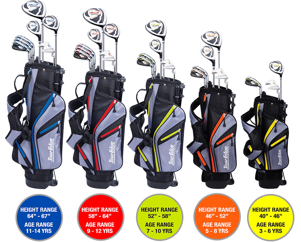 Set De Golf Tour Edge Hot Launch HL-J - Enfants Gaucher 7-10 Ans - Vert - Neuf