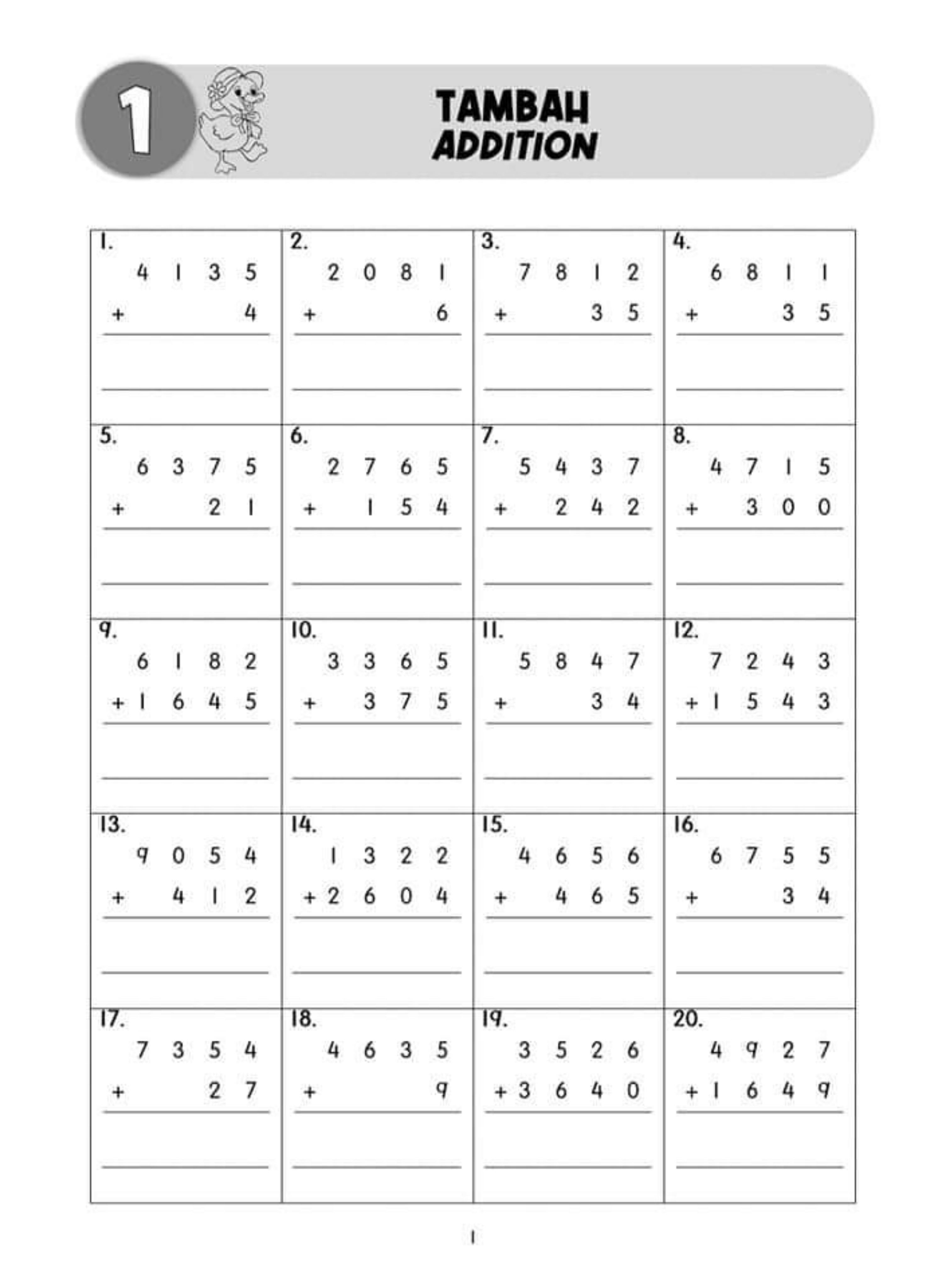 Pdf Matematik Tahun 3 Latih Tubi Tambah Tolak Darab Bahagi Fakta Asas