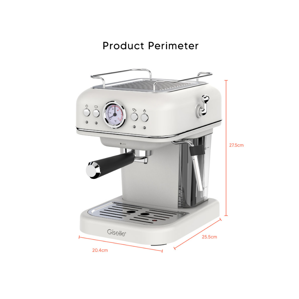 SUS304 Espresso Machine with Professional Milk Frothing Wand, 950W