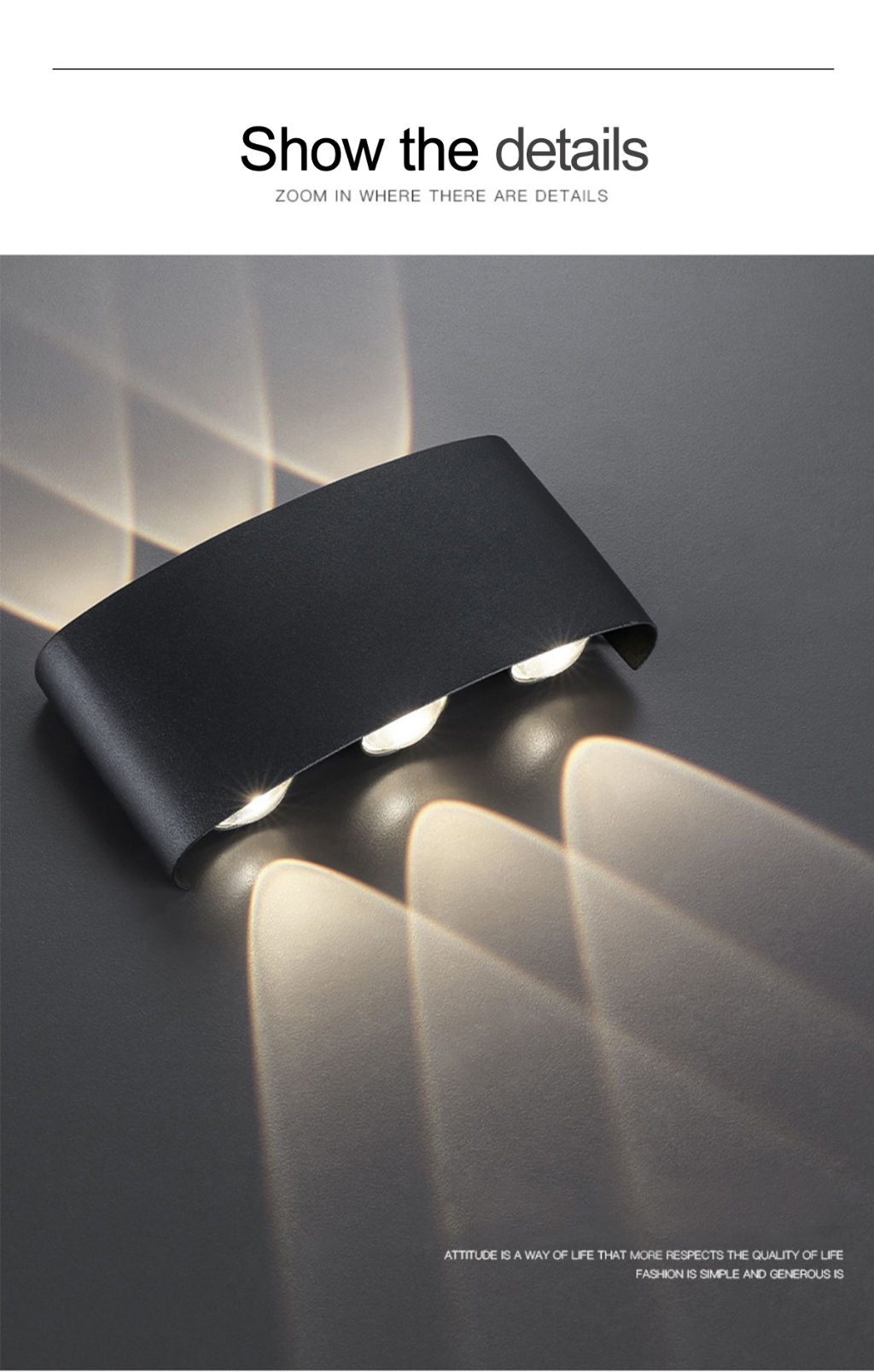 LED Wall Lamp Effect Light Lampu Dinding IP65 Waterproof LED Lighting ...