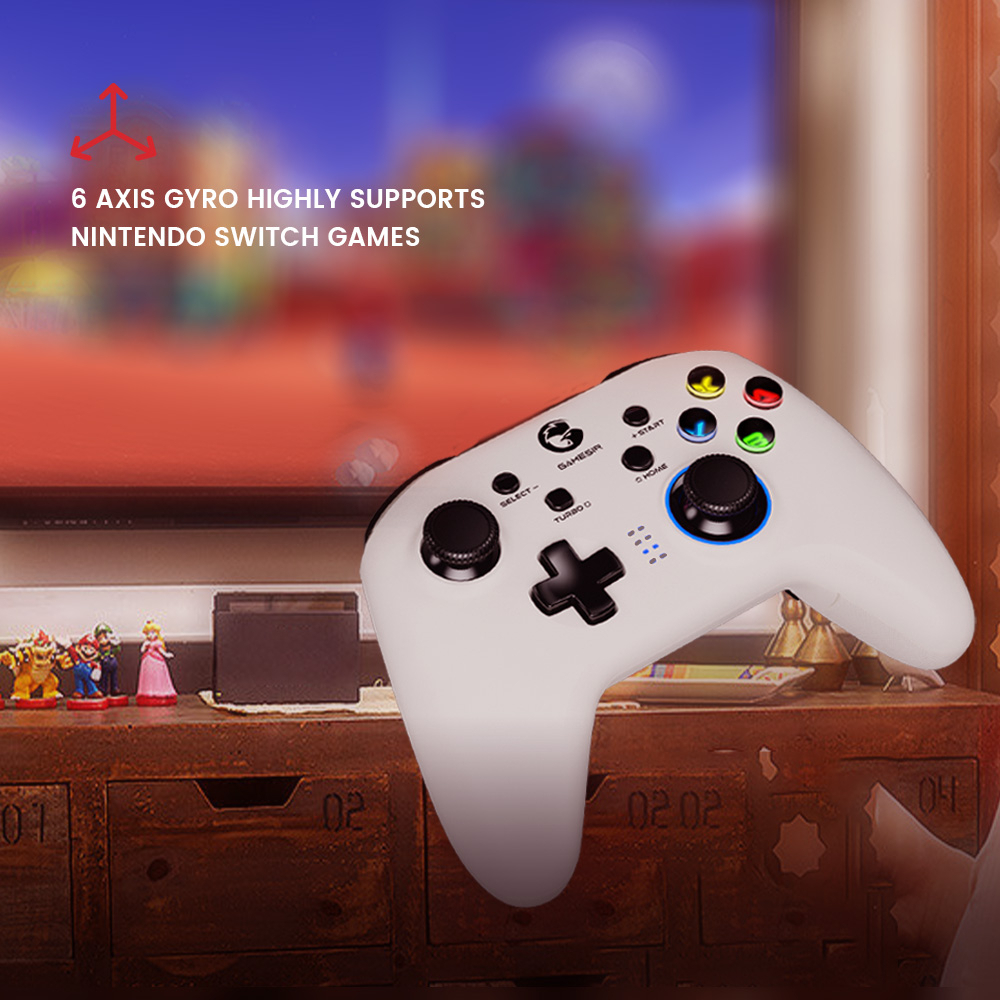 GameSir T4 Pro White Color Bluetooth Wireless Gaming Controller Gamepad ...