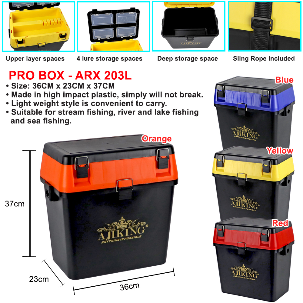 Ajiking Pro Box ARX 203 ARS Tomman TBG 100 Shinju Bakau Box Fishing ...