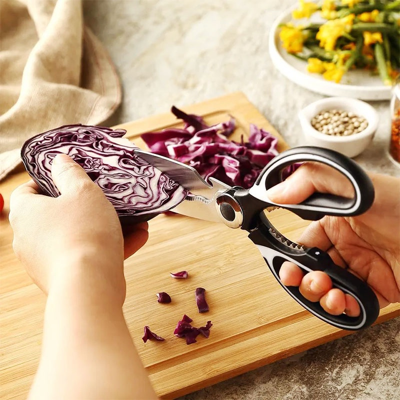 Multipurpose Stainless Steel Kitchen Scissors Free Blade Cover Meat ...