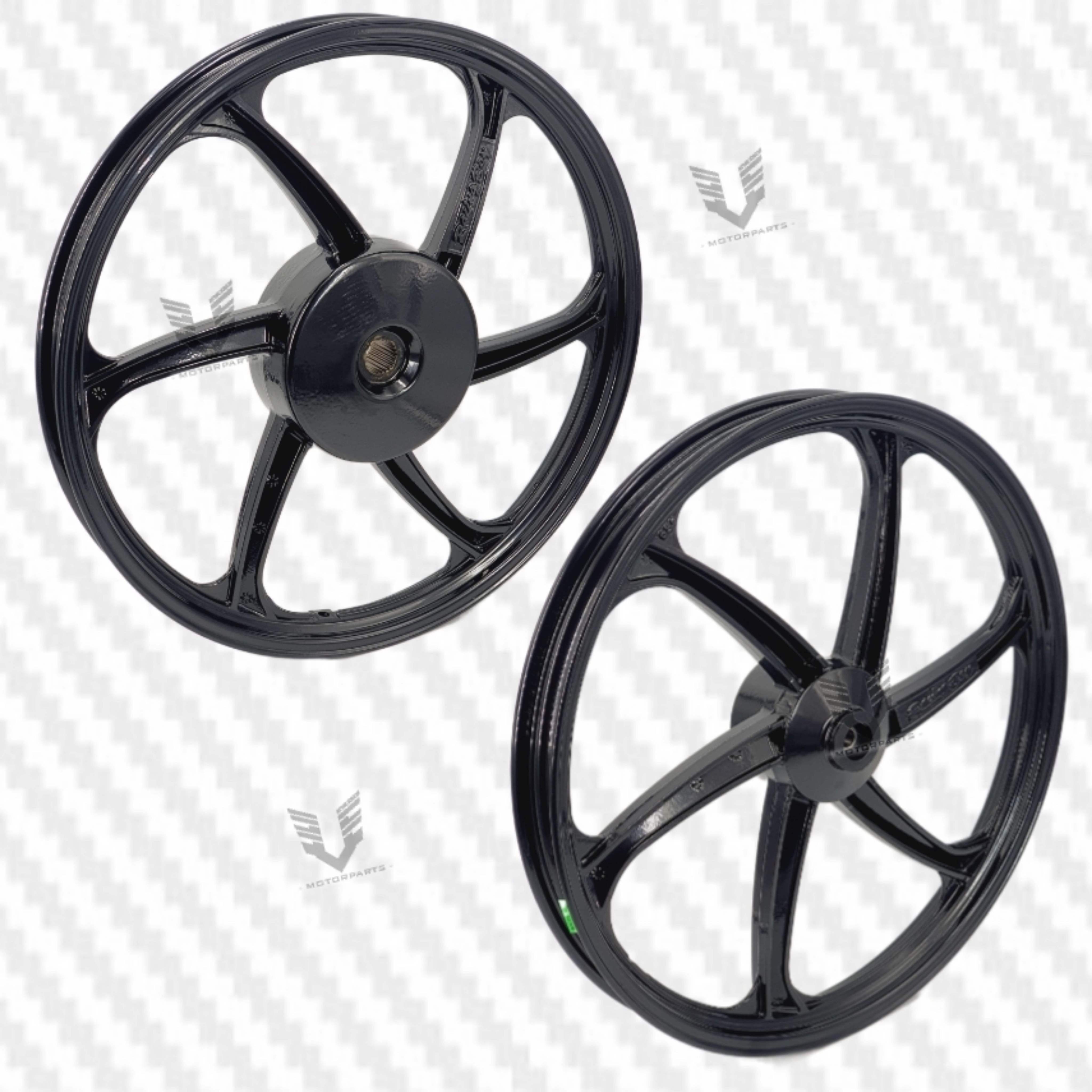 HONDA CLICK125 / HONDA VARIO 150 RACING BOY SP688 SPORT RIMS BLACK 17 ...
