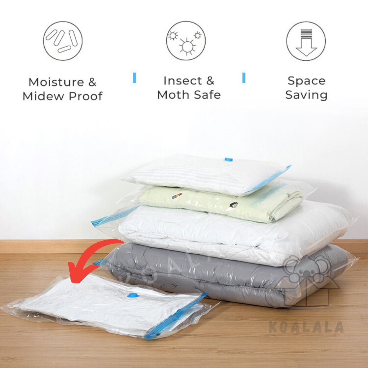 Space Saving Vacuum Bag Quilt Travel Storage Bag Compression Bag ...
