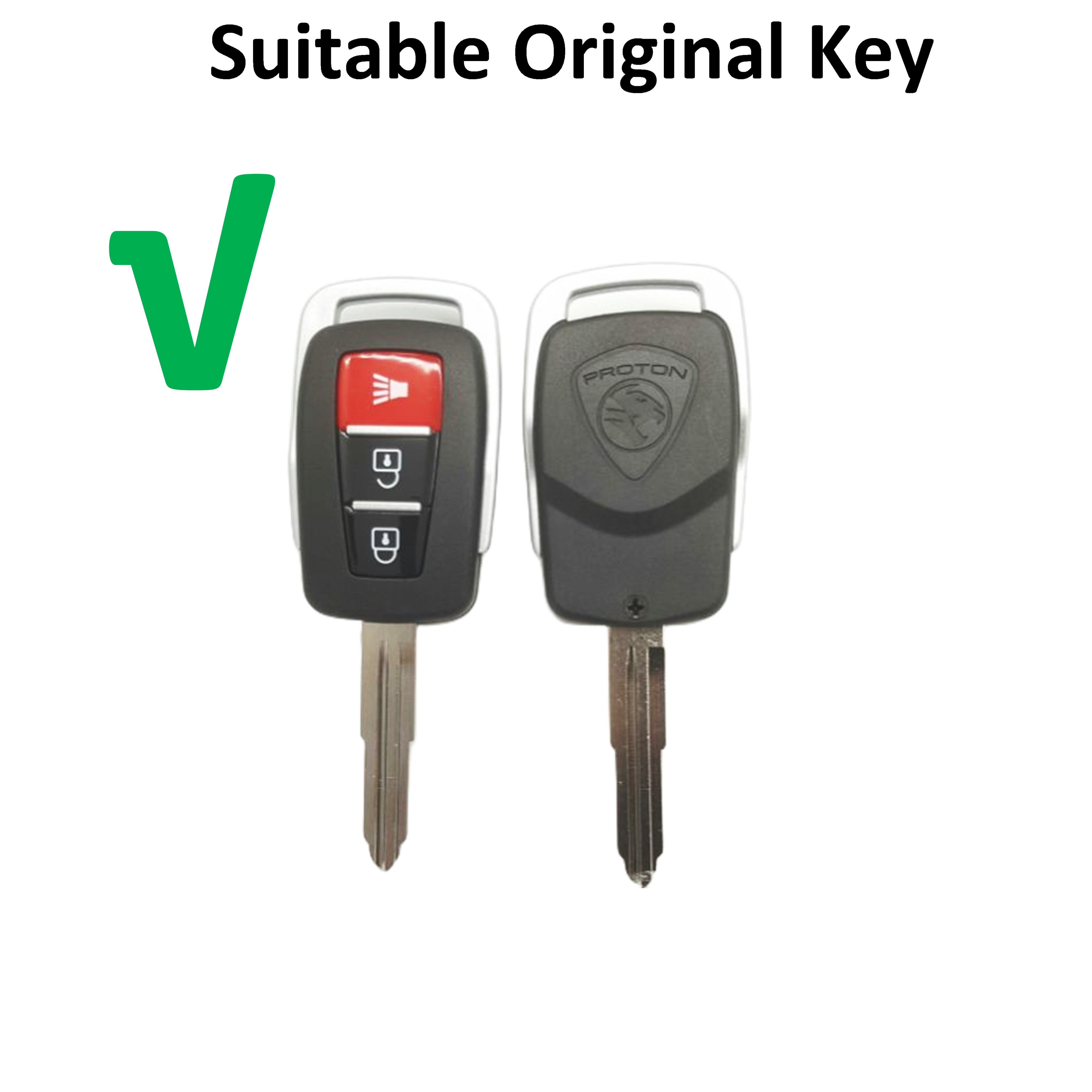 Original Proton Exora Key Cover Car Casing Holder Sarung Kunci Kereta Aksesori Accessori TPU