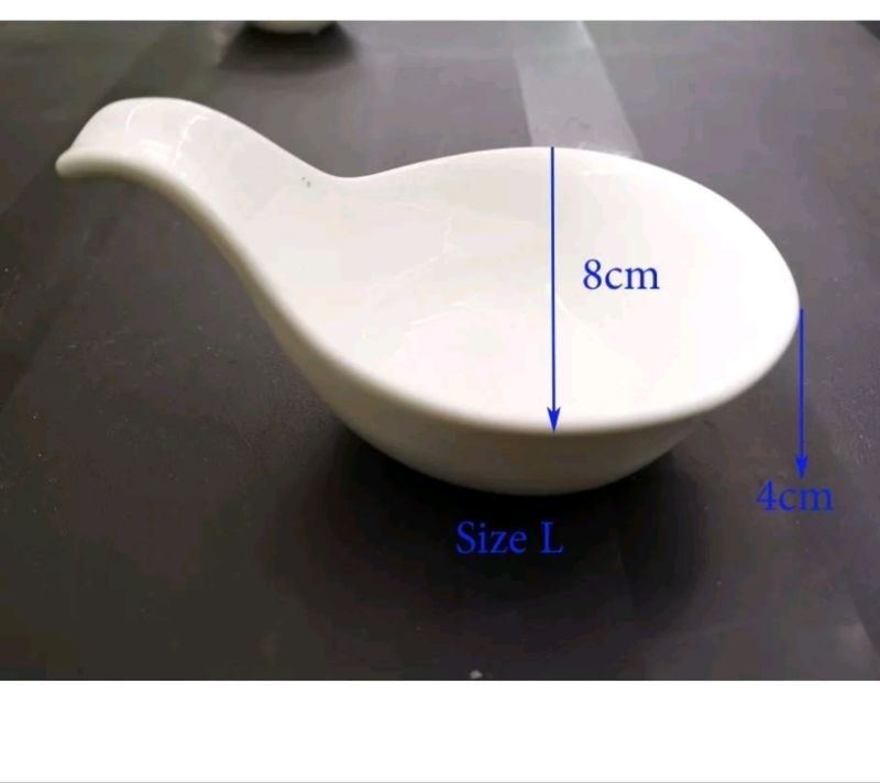 Dipping Sauce Dish Ceramic Spoon Sudu Sos Appetizer Bowl with Handle ...
