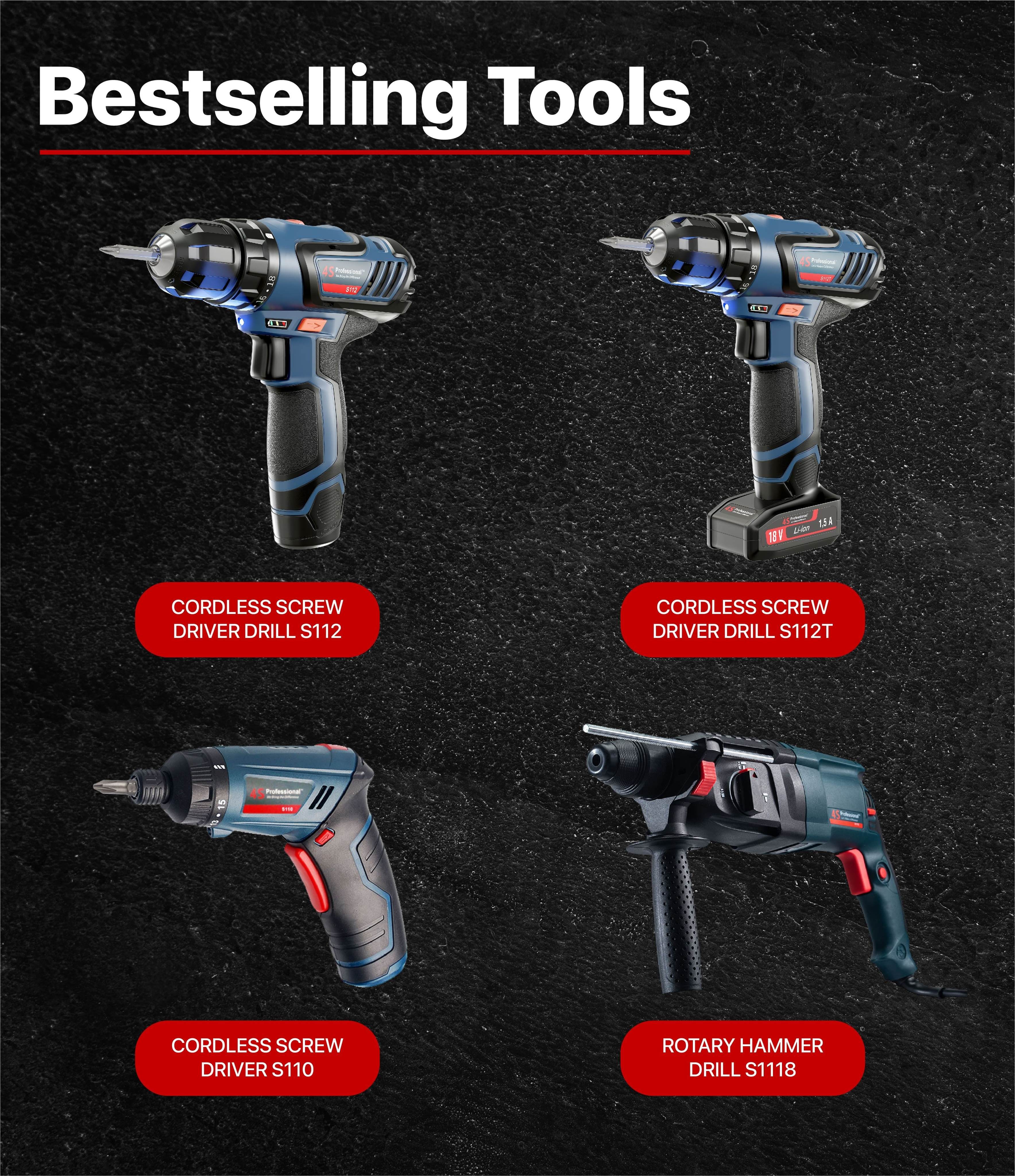 4s professional drill vs bosch new arrivals