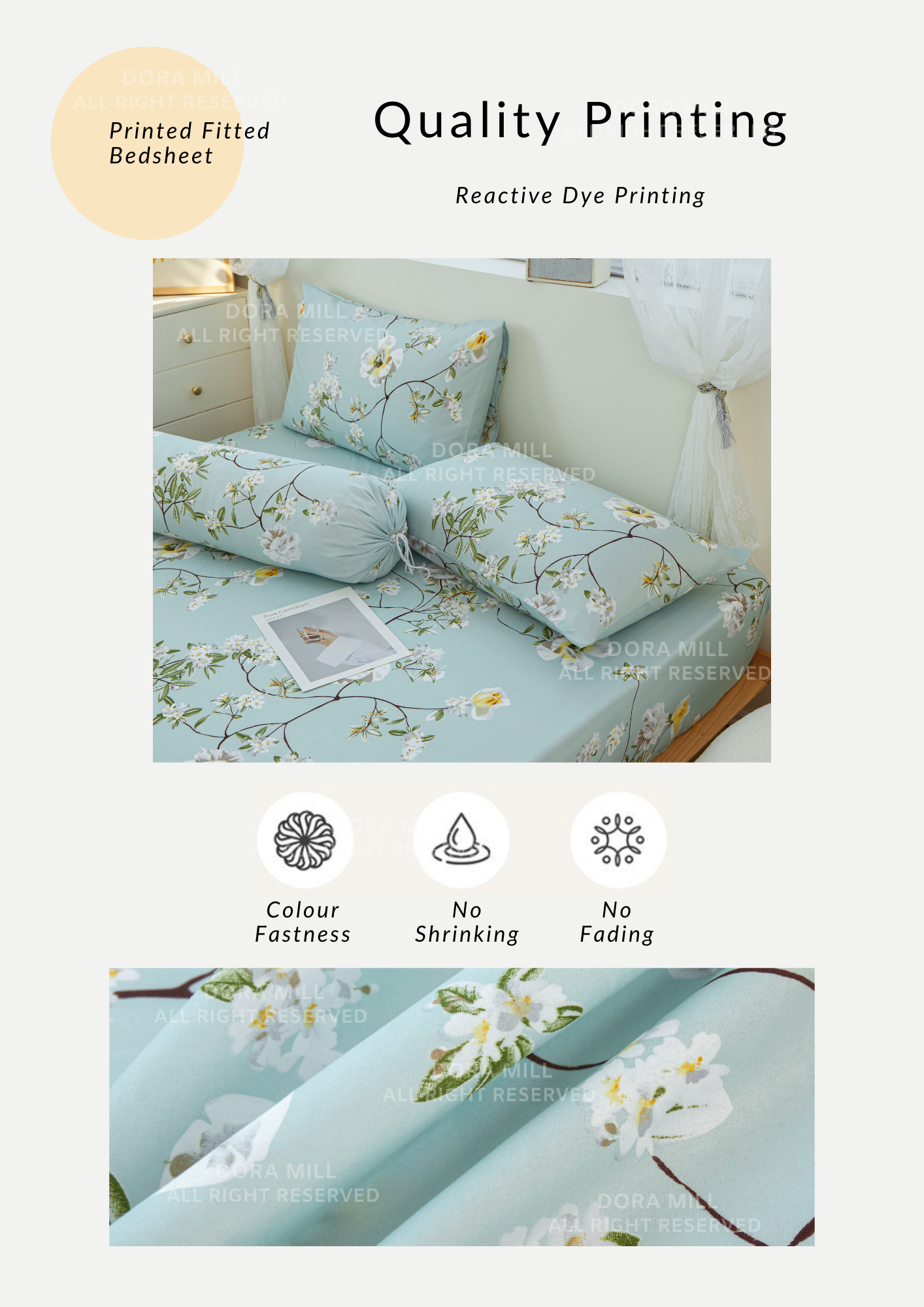 Choice] 4in1 2in1 Queen King Single Bedsheet Set Cadar Murah