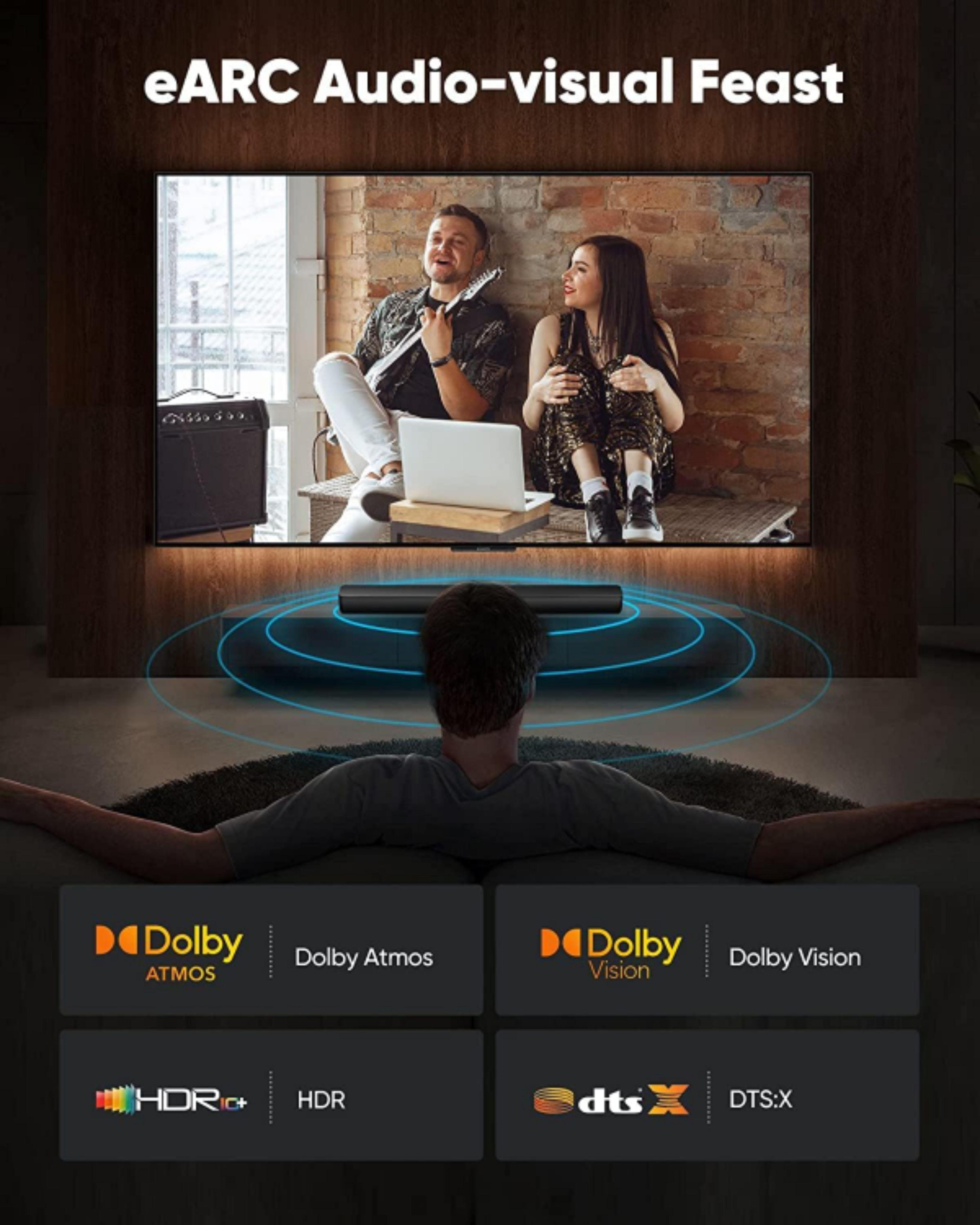 SoundWay 2.1 8K HDMI Cable 4K120Hz 48Gbps eARC Soundbar Gaming 144Hz ...