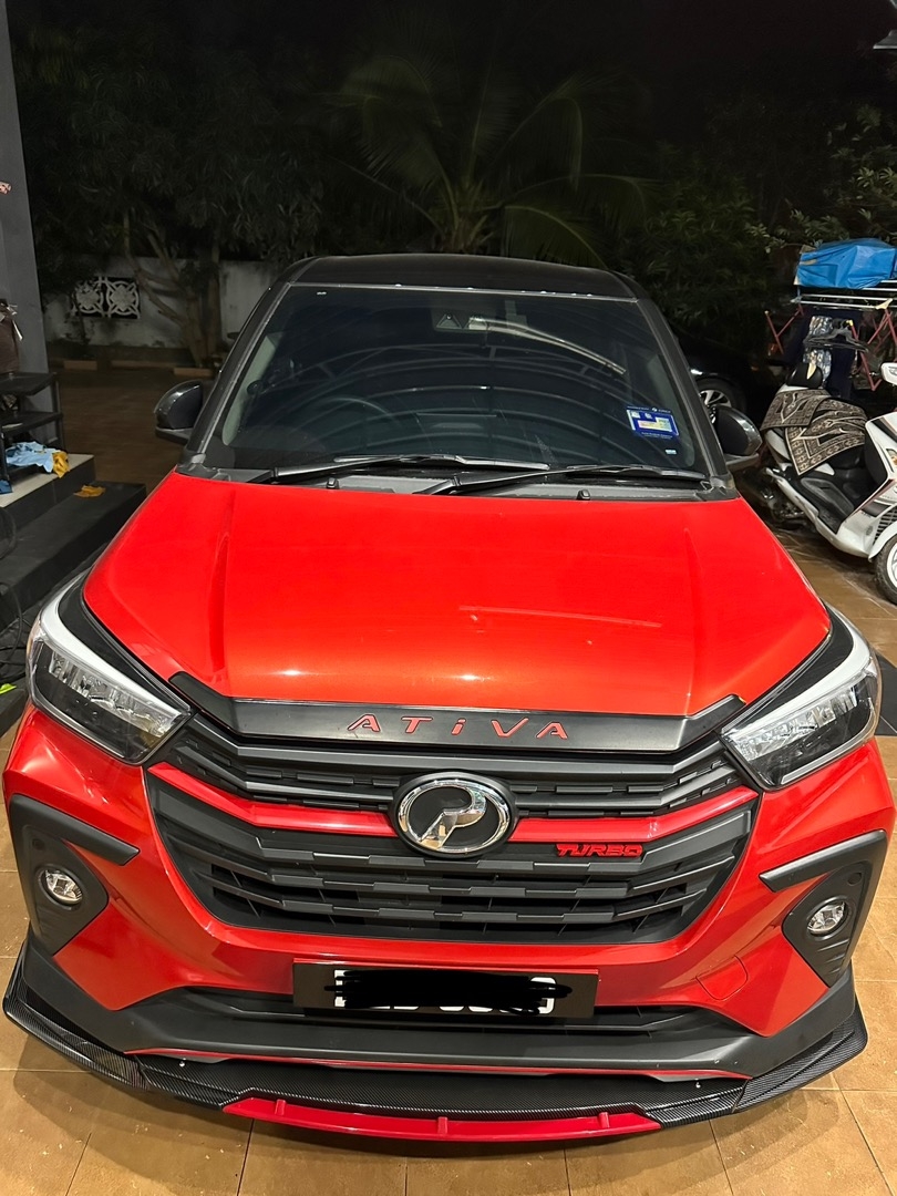 Perodua ATIVA Front Bumper Diffuser Lip Wrap Angle Splitters Black