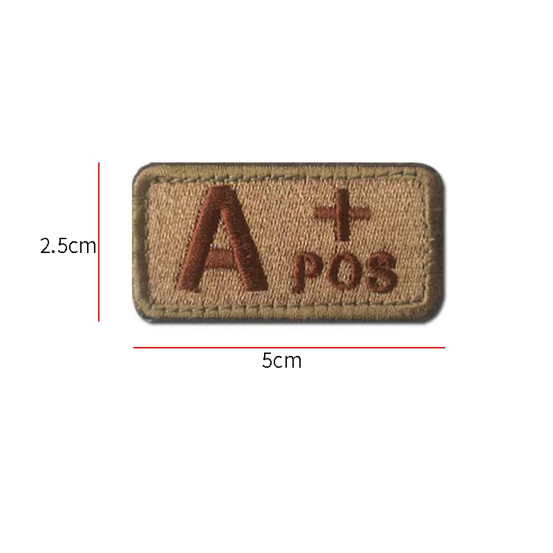 3D Tactical Patch Blood Type Group Military Patches for Clothes ...