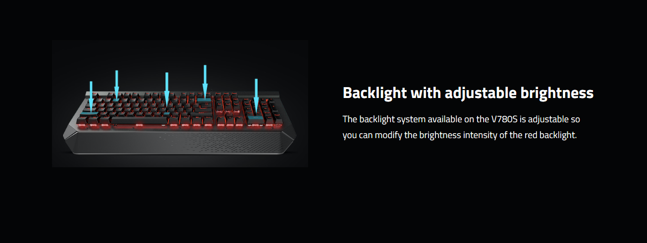 Rapoo V780S Waterproof Backlit Game Mechanical Keyboard Cable Bar ...