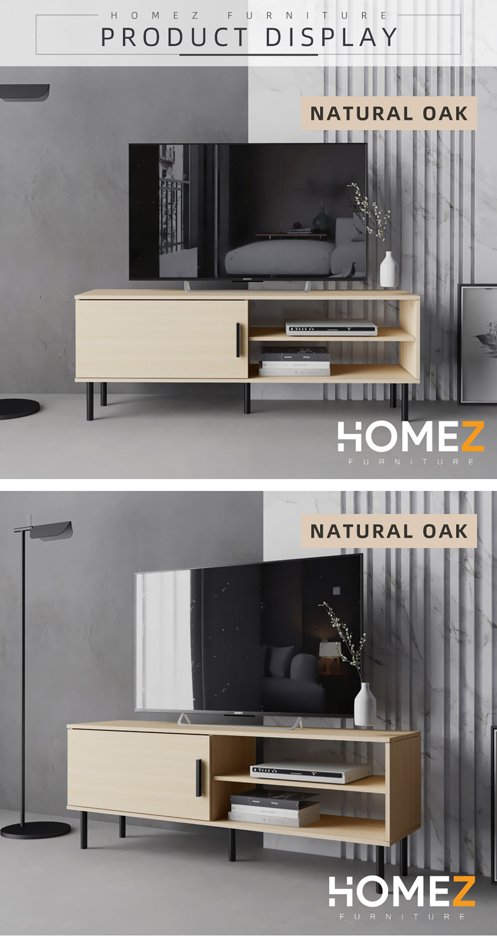 [FREE Shipping] Homez Legend (4FT) TV Cabinet White Colour Modernist ...
