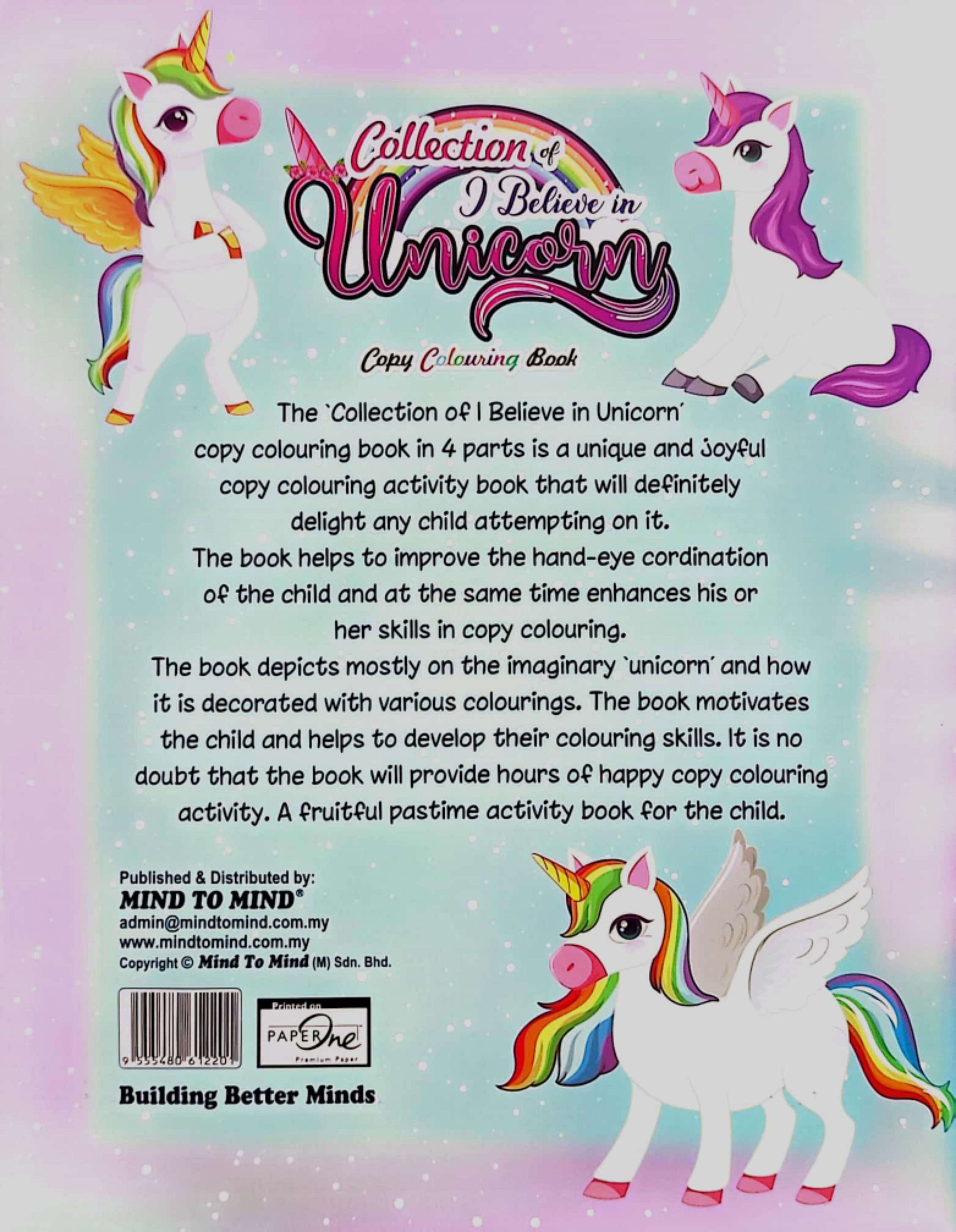 BUKU WARNA - COLLECTION OF I BELIEVE IN UNICORN - COPY COLOURING BOOK ...