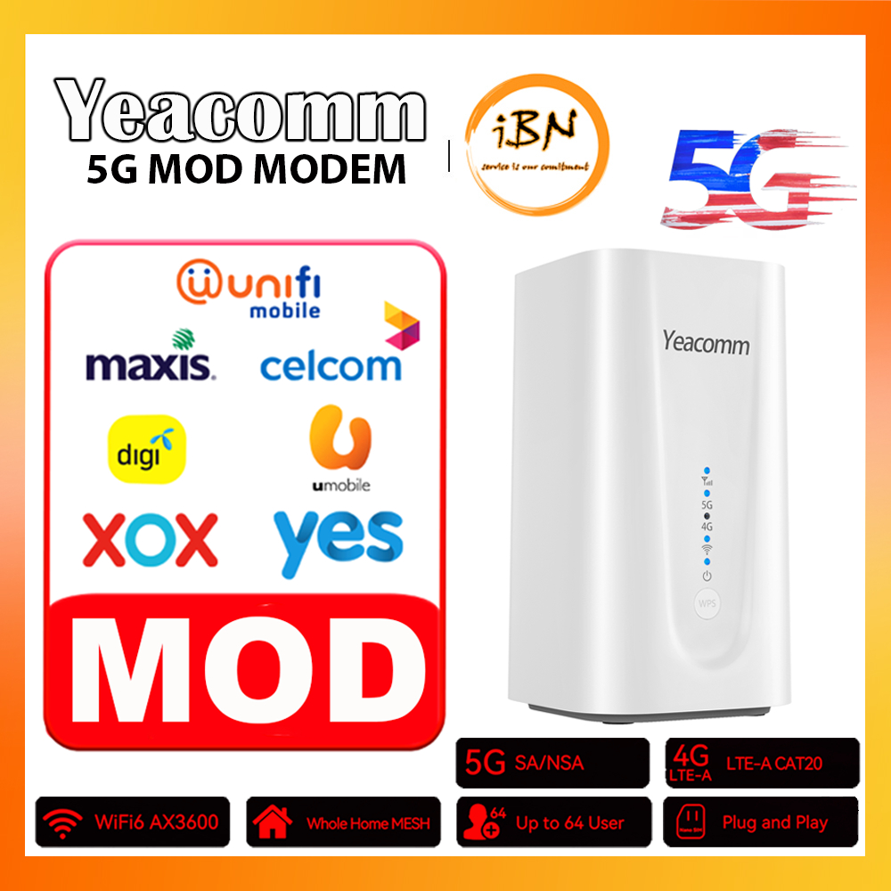 WIFI6 AX3600 5G MOD MODEM Modified By Pass Hotspot Yeacomm FOURFAITH ...