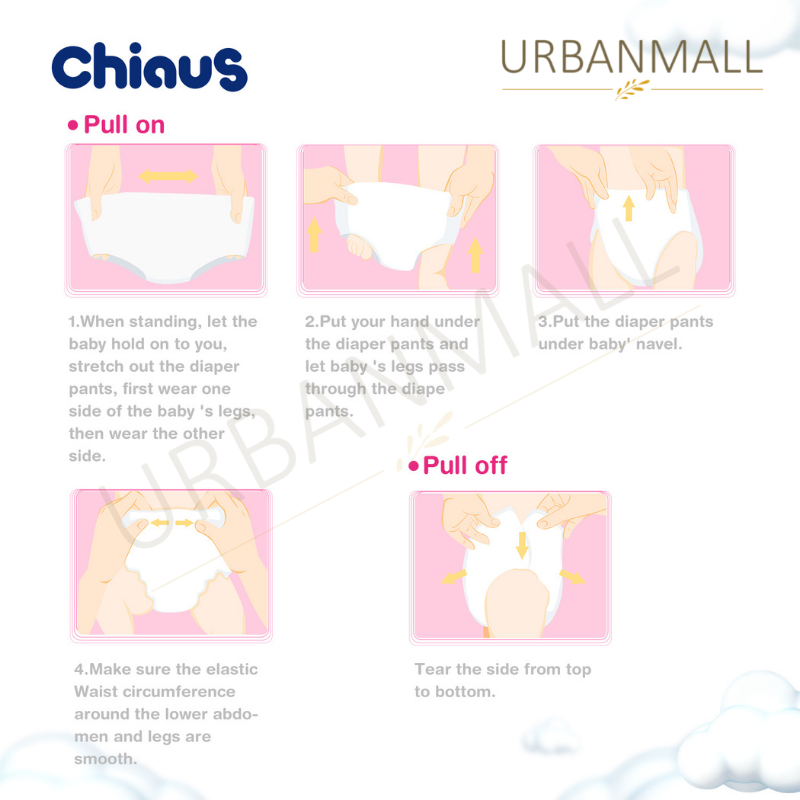 TRIAL PACK* CHIAUS Premium Disposable Pull-Up Training Pants Ultra Soft Dry  Comfortable & Breathable for Sensitive Skin
