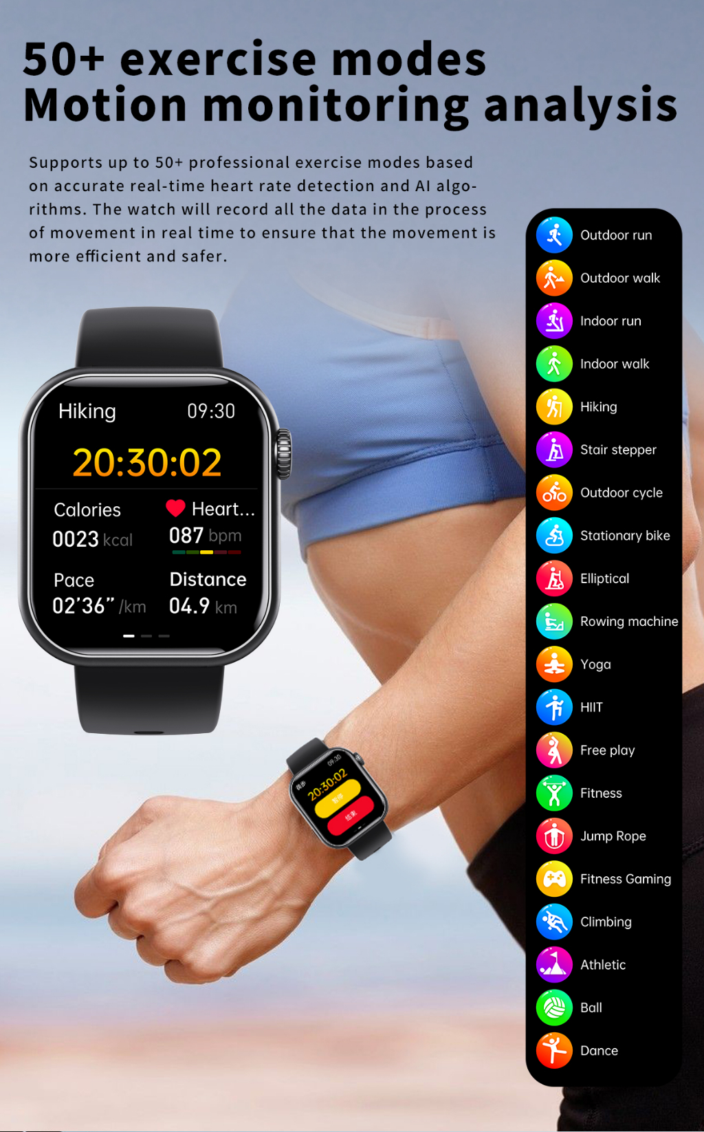 2023 Smart Watch Blood Glucose Sugar F57 Man Woman 24 Hour Blood