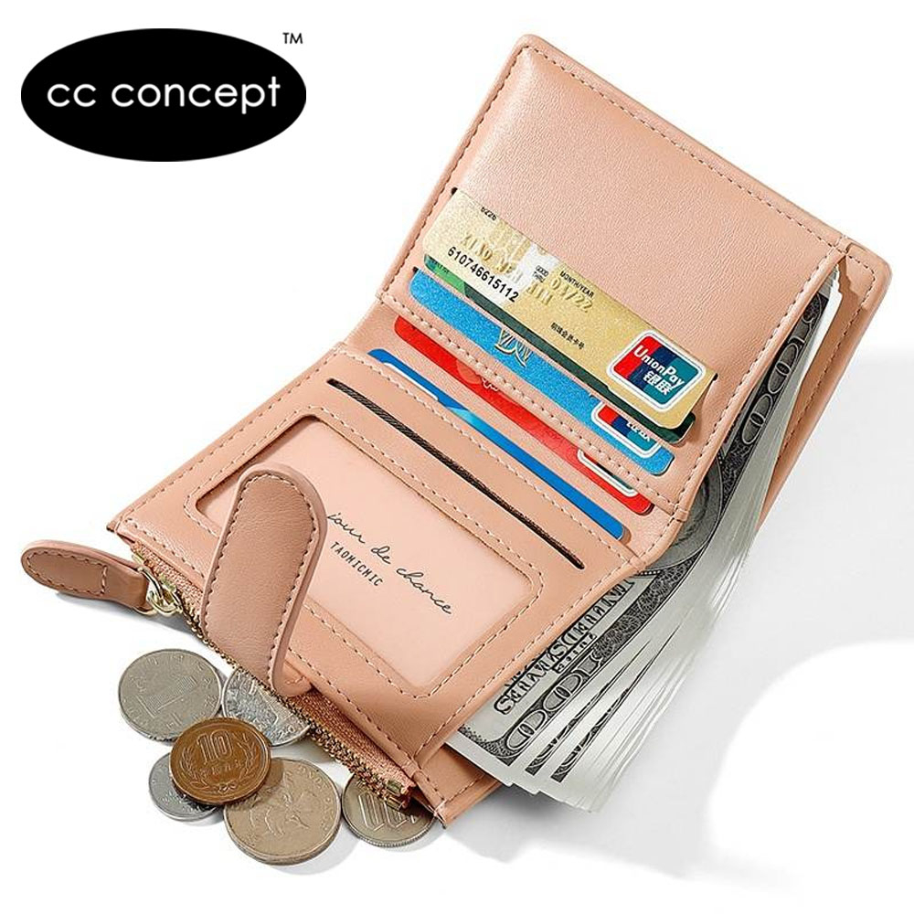 Clefary Wallet - CC CONCEPT Women Short Purse Wallet Card Holder Coin ...