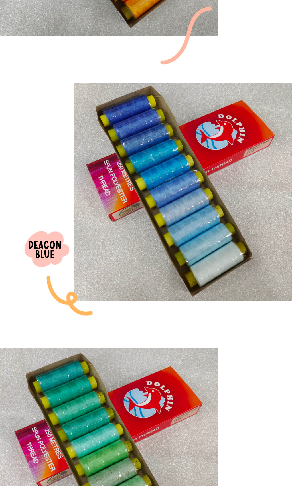 🧵10pcs Benang Jahit Dolphin 250Meters Sewing Thread | Shopee Malaysia