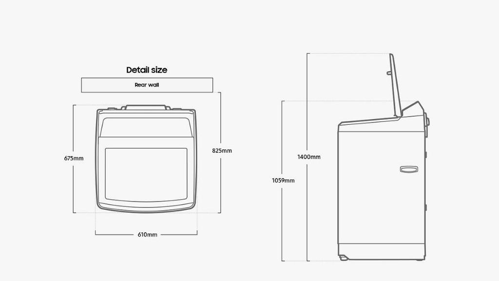 Samsung Top Load Washer With Ecobubble™ (13kg/15kg) SAM-WA13CG5745BV ...