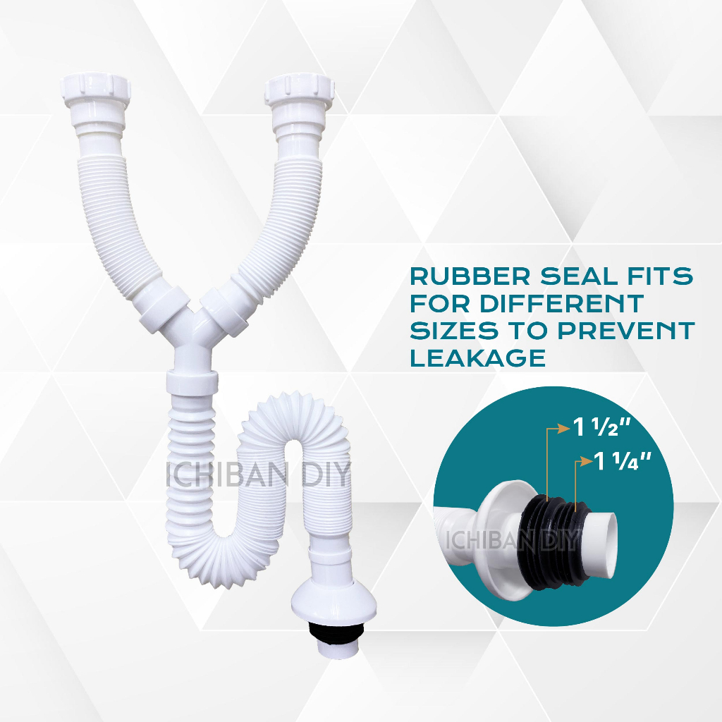 Dual Flexible Waste Trap Hose 1 1 2