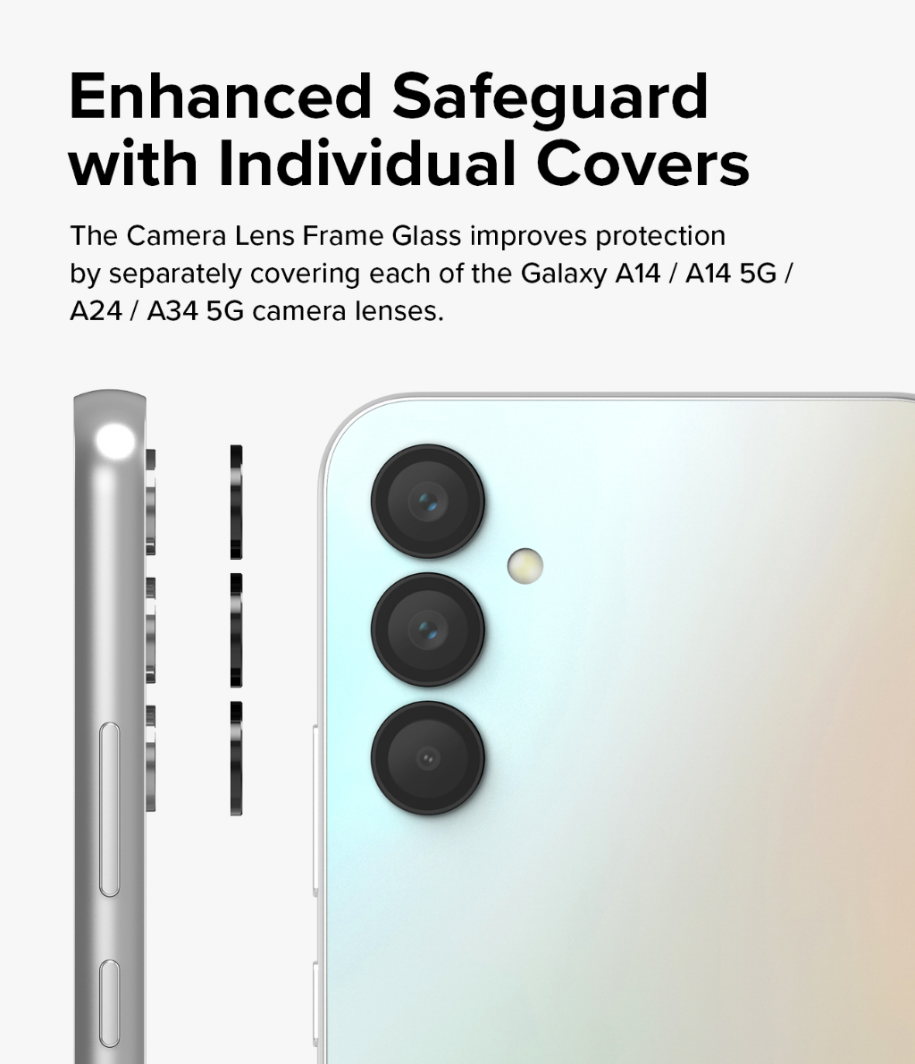 RINGKE® CAMERA LENS FRAME GLASS Samsung Galaxy A14/ A14 5G/ A24/ A34 5G ...